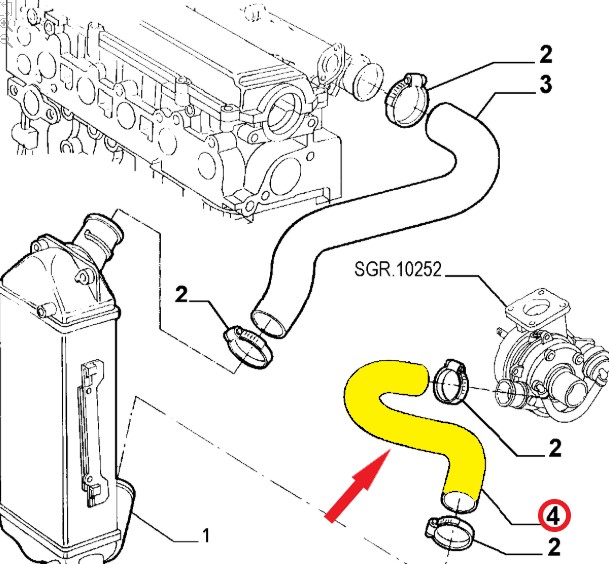 ALFA ROMEA 166 TURBO HORTUMU