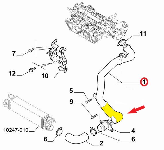ALFA ROMEO GIULIETTA TURBO HORTUMU