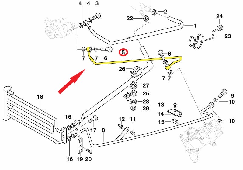 BMW 750 HİDROLİK DİREKSİYON HORTUMU