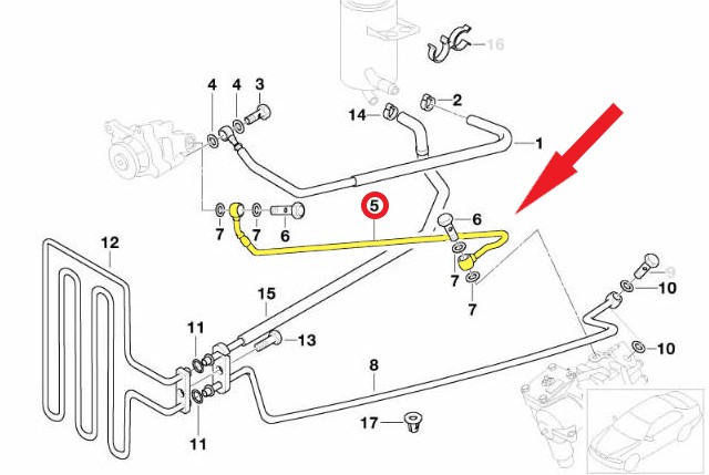 BMW 750 HİDROLİK DİREKSİYON HORTUMU
