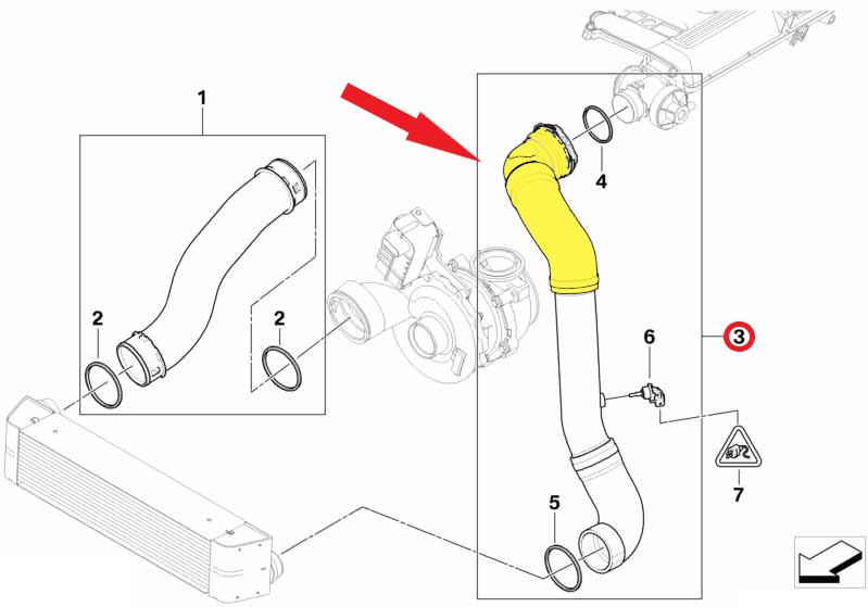 BMW X3 TURBO HORTUMU METAL BORU HARİÇ