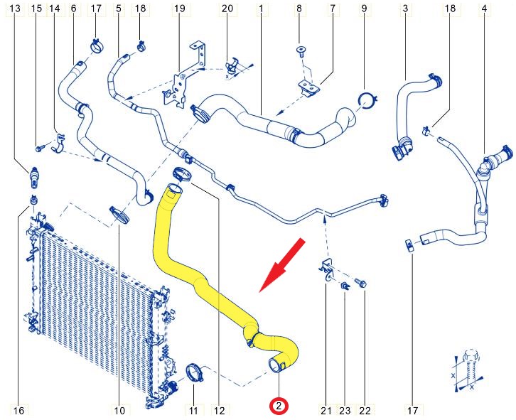 DACIA DUSTER RADYATÖR ÇIKIŞ HORTUMU