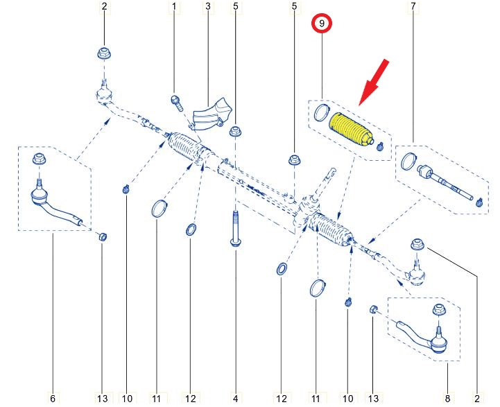 DİREKSİYON KÖRÜĞÜ NISSAN QASHQAI - X-TRAIL / RENAULT KOLEOS