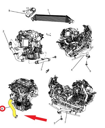 DODGE JOURNEY TURBO HORTUMU Montaj Yeri : Turbo Radyatörü İle Turboşarj Arasında