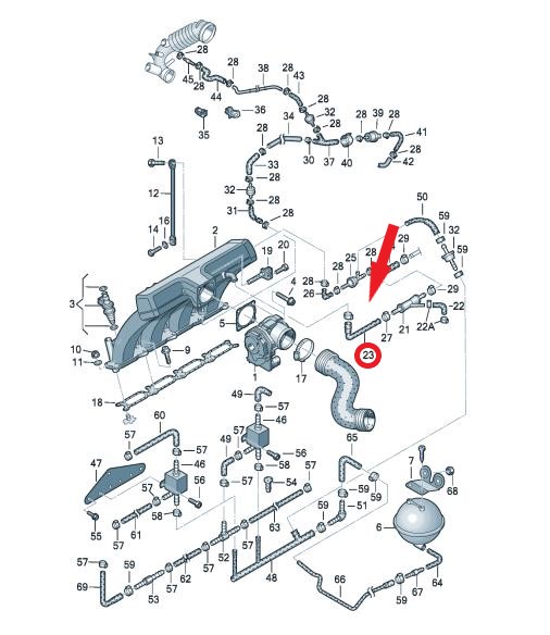 EMME MANİFOLD HORTUMU Montaj Yeri : Emme Manifolduna
