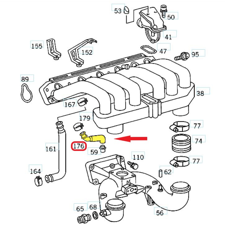 EMME MANİFOLD HORTUMU Montaj Yeri : Emme Manifolduna