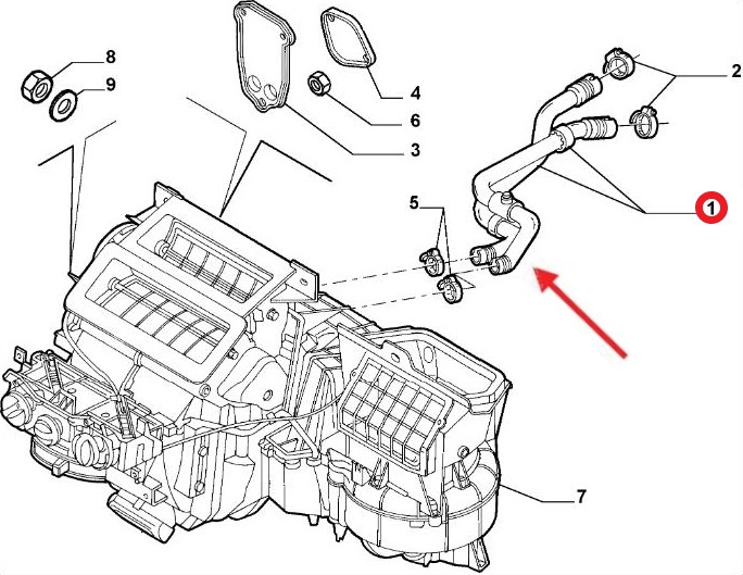 FIAT DOBLO KALORİFER HORTUMU