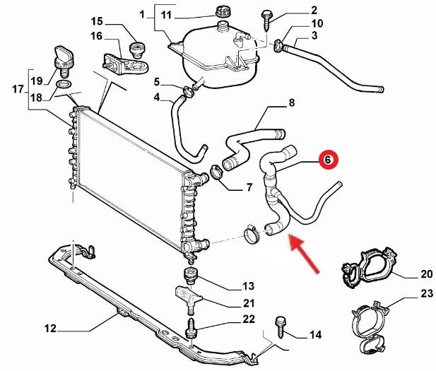 FIAT DOBLO RADYATÖR ÇIKIŞ HORTUMU