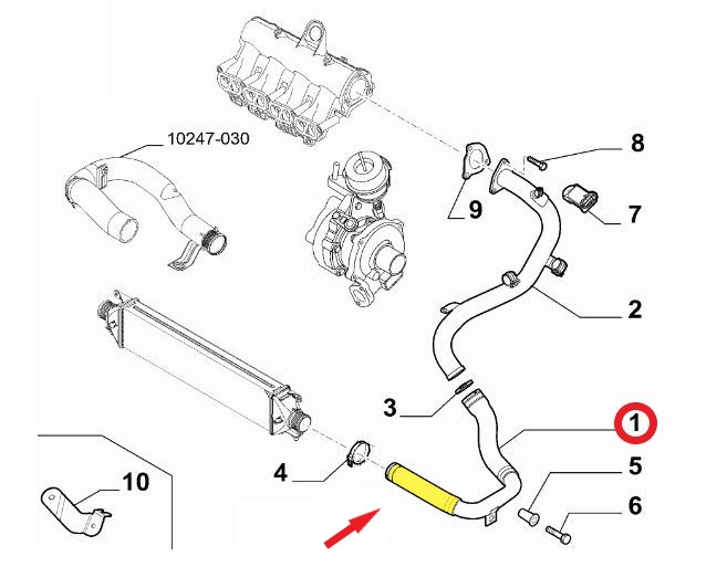 FIAT DOBLO TURBO HORTUMU PLASTİK BORU HARİÇ