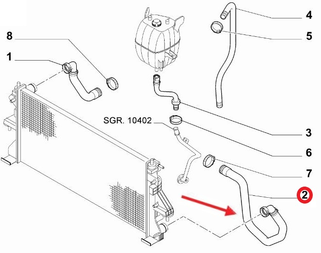 FIAT DUCATO RADYATÖR ÇIKIŞ HORTUMU