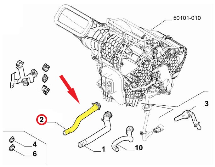 FIAT EGEA KALORİFER HORTUMU