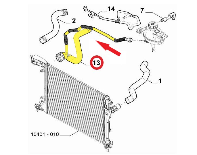 FIAT EGEA RADYATÖR ÇIKIŞ HORTUMU 
