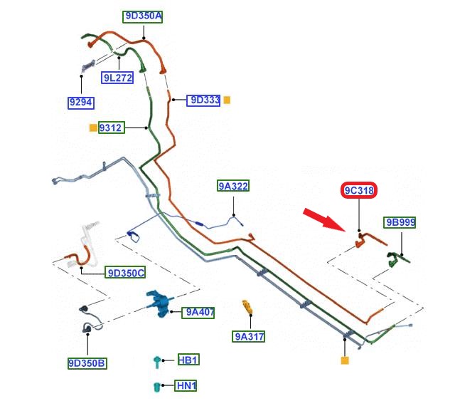 FORD KUGA YAKIT BORUSU