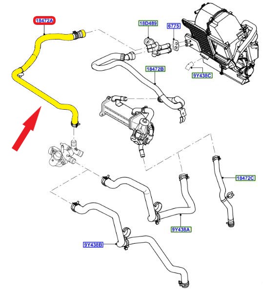 FORD TRANSIT KALORİFER ÇIKIŞ HORTUMU