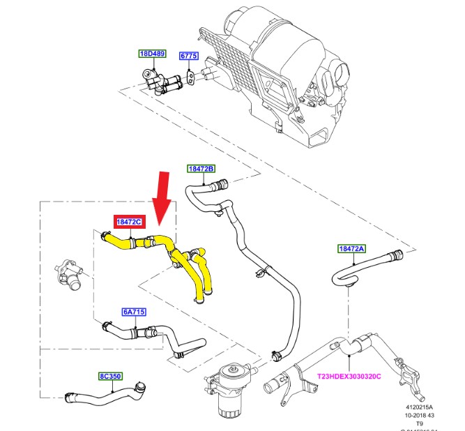 FORD TRANSIT KALORİFER HORTUMU