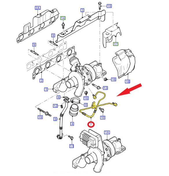 FORD TRANSIT TURBO YAĞLAMA BORUSU