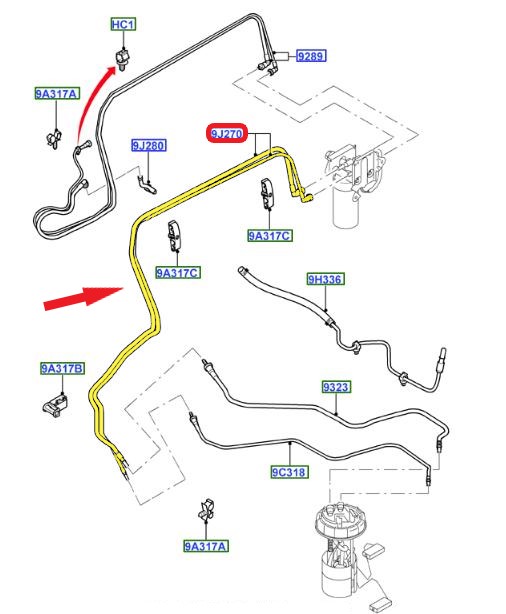 FORD TRANSIT YAKIT BORUSU