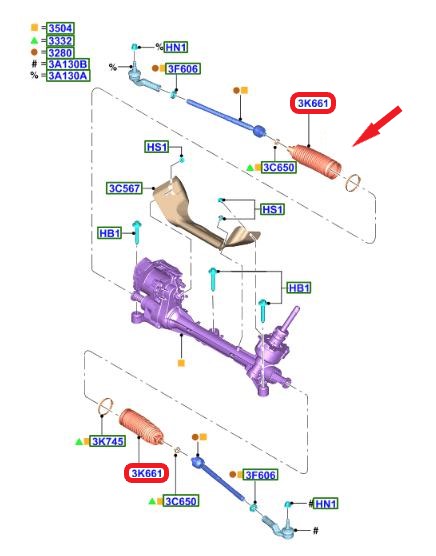 FORD - VOLVO DİREKSİYON KÖRÜĞÜ