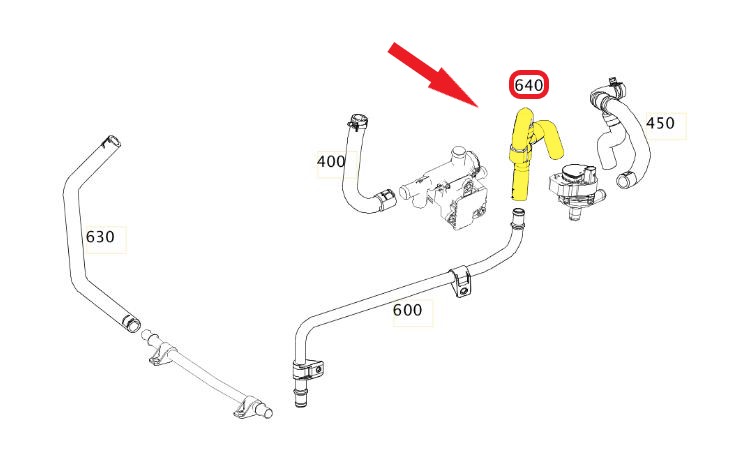 KALORİFER HORTUMU Montaj Yeri : Isıtıcı Kontrol Vanası
