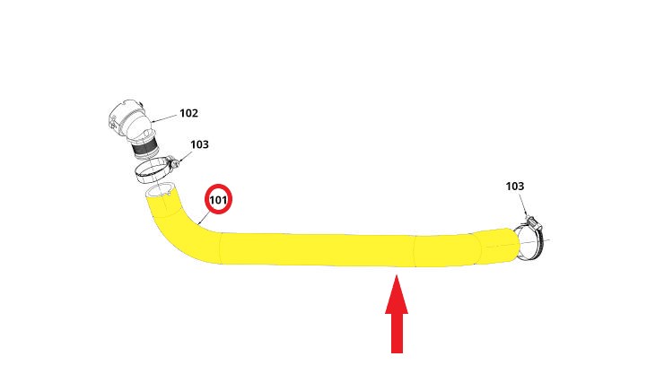 KARSAN JEST  RADYATÖR GİRİŞ HORTUMU