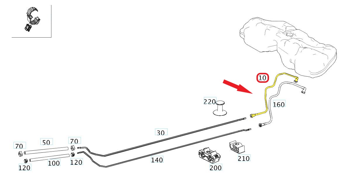 MERCEDES-BENZ CLS - E-SERISI YAKIT BORUSU 