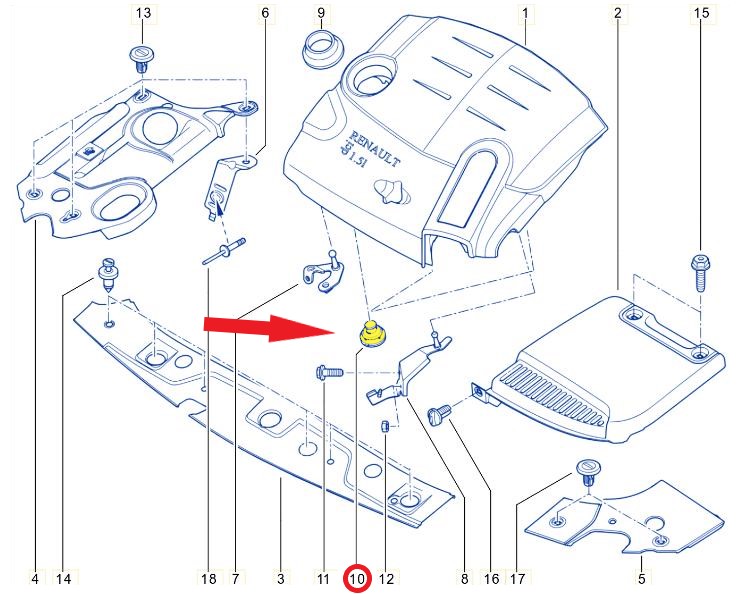 MOTOR ÜST KAPAK BAĞLANTI TAKOZU