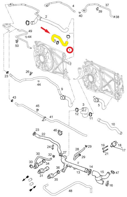 OPEL ASTRA G RADYATÖR GİRİŞ HORTUMU