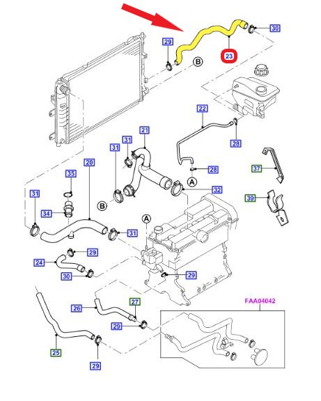 RADYATÖR ÇIKIŞ HORTUMU Montaj Yeri : Radyatör Sağ Alt