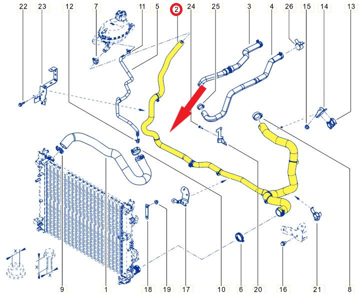 RADYATÖR ÇIKIŞ HORTUMU
