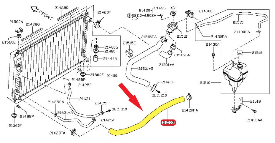 RADYATÖR ÇIKIŞ HORTUMU