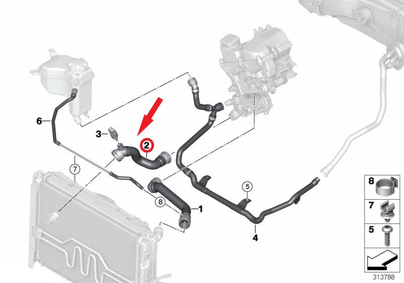 RADYATÖR ÇIKIŞ HORTUMU 