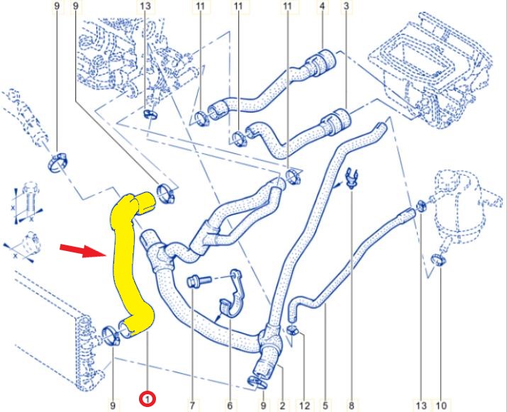 RADYATÖR GİRİŞ HORTUMU