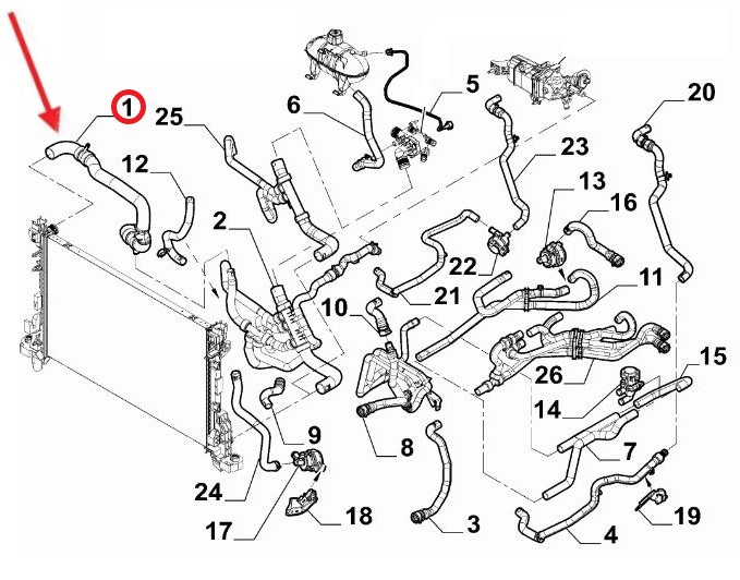 RADYATÖR GİRİŞ HORTUMU
