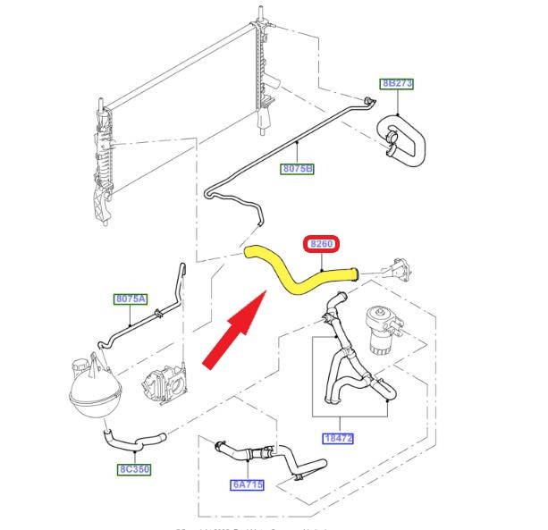 RADYATÖR GİRİŞ HORTUMU