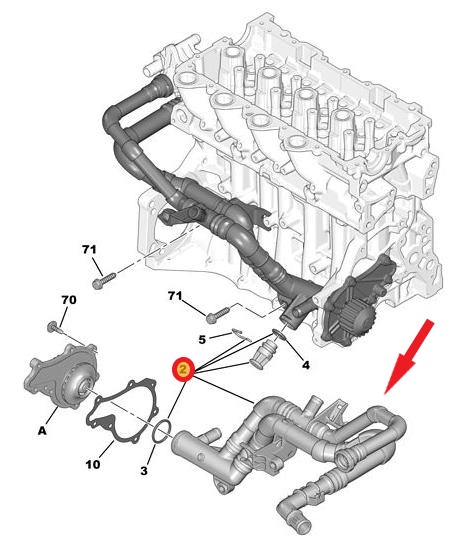 SU HORTUMU Montaj Yeri : Motordan Su Pompasına