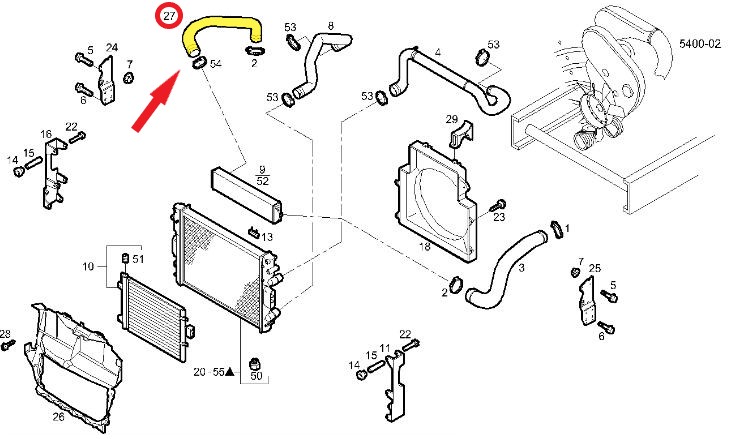 TURBO HORTUMU Montaj Yeri : Turbo Radyatörü Sağ IVECO DAILY 