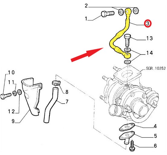 TURBO YAĞLAMA BORUSU