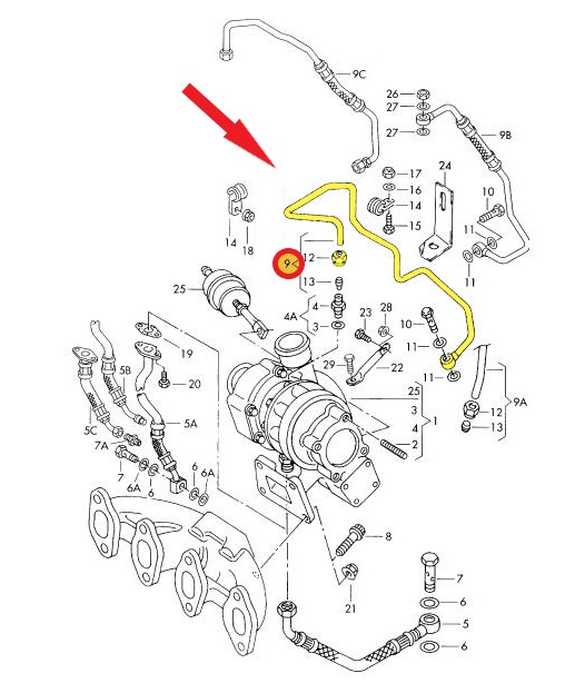TURBO YAĞLAMA BORUSU