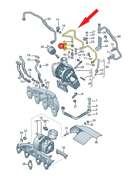 TURBO YAĞLAMA BORUSU