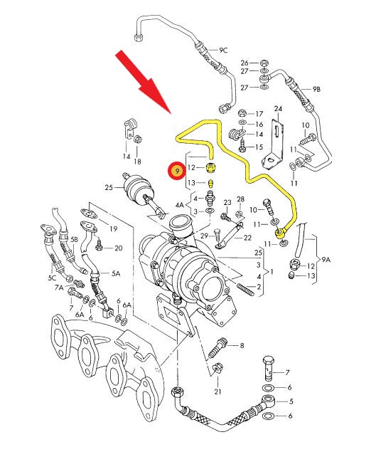 TURBO YAĞLAMA BORUSU