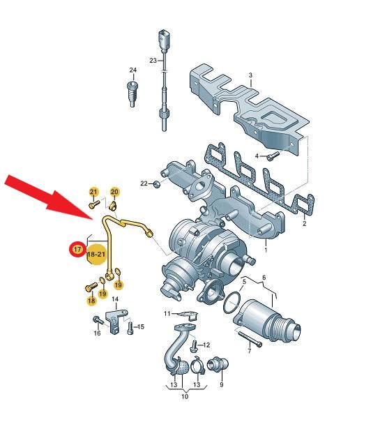 TURBO YAĞLAMA BORUSU