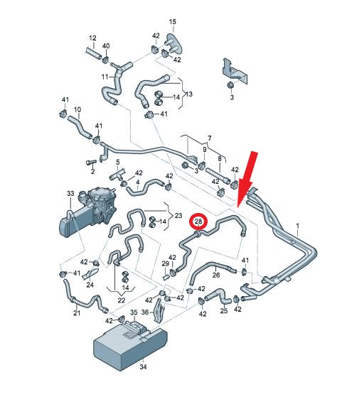 VOLKSWAGEN AMAROK KALORİFER HORTUMU