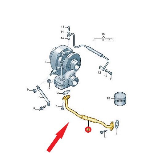 VOLKSWAGEN CRAFTER TURBO YAĞLAMA BORUSU
