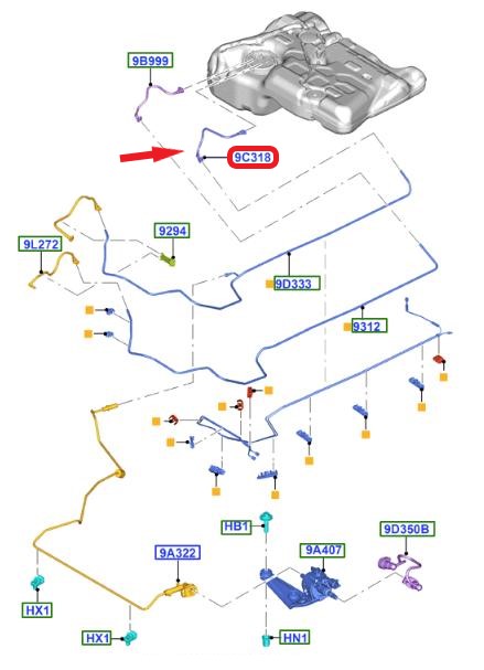 FORD KUGA YAKIT BORUSU